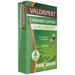 Valdispert Cannabis Sativa Calme & Sérénité - 24 Capsules - Apaisement naturel sans accoutumance