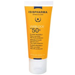 Isispharma Uveblock SPF50+ Fluide Invisible 40 ml - Très haute protection solaire, peau sensible