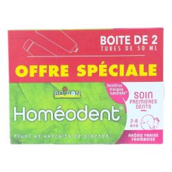 Homéodent Dentifrice Soin Premières Dents Fraise Framboise - Lot de 2x50ml