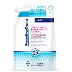 BepanthenDerma® Crème Riche Réparatrice Corps Éco-Recharge 400m