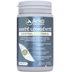 Arkopharma Santé Longévité Cérébrale 60 gélules – Préservation des fonctions cognitives et de la mémoire