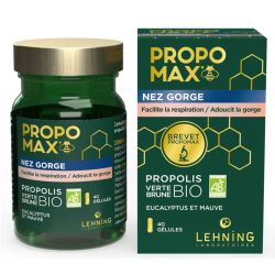 Lehning Propomax Nez Gorge à la Propolis Verte Brune Bio - 40 Gélules