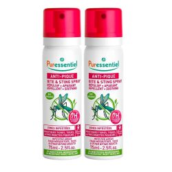 Puressentiel Anti-Pique Spray Répulsif Apaisant - Zones Infestées - Adultes et Enfants - 2x75ml