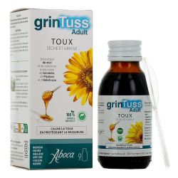 Aboca Grintuss Adulte Sirop - Toux Sèche & Grasse - 180 g