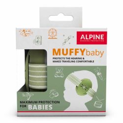 Apline Muffy Baby Classic - Casque Anti-bruit Bébé - Vert Olive - 1 pièce