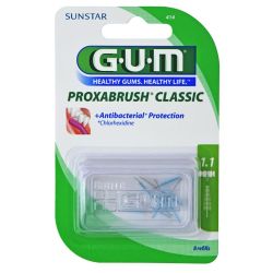 Gum Proxabrush Classic Brossettes 414 Recharges 1.1mm - 8 unités