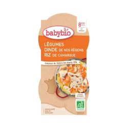 Babybio Bowl Légumes Dinde Riz 8 mois - 2 x 200g