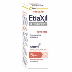 Etiaxil Spray Déodorant Détranspirant Aisselles Mains Pieds Torse - 30ml - Anti-transpirant extrême