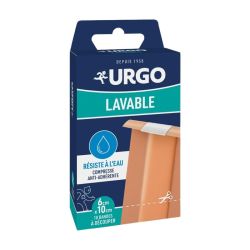 Urgo Premiers Soins Pansement Lavable 10 x 6cm 10 bandes à découper