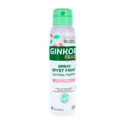 Ginkor Frais Spray Effet Froid - Jambes Légères - Sensation de Fraîcheur - 125 ml