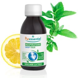 Puressentiel Respiratoire Sirop Toux 125 ml – Calme la toux dès le premier jour, apaise et protège la muqueuse irritée