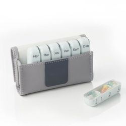 Cooper Pilbox Mini Pilulier Hebdomadaire Gris Clair - 1 pièce - Organisation hebdomadaire compacte