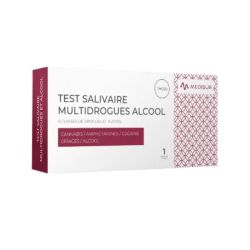 Medisur Test Salivaire Multidrogues & Alcool Seuil Haut - 1 Autotest