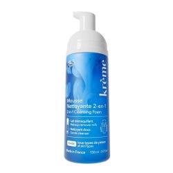 Krème Mousse Nettoyante 2 en 1 Bio - 150ml - Nettoie et démaquille en douceur