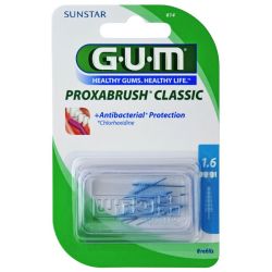 Gum Proxabrush Classic Brossettes 614 Recharges 1.5mm - 8 unités
