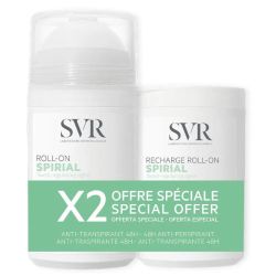 SVR Spirial déodorant anti-transpirant 48h roll-on 50ml + recharge 50ml
