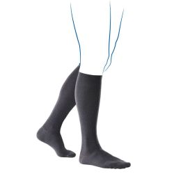 Thuasne Venoflex Fast Coton - Chaussettes de Contention - Homme - Taille 2 - Normal - Ardoise