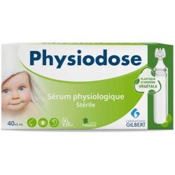 Gilbert Physiodose Sérum Physiologique Stérile 40 × 5 ml - Unidoses plastique végétal