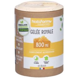 Nat&Form Gelée Royale Bio - 60 gélules - Vitalité, énergie et résistance naturelle