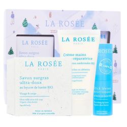 La Rosée Coffret Trio Douceur de l'Hiver - Savon Surgras + Stick Lèvres + Crème Mains - 1 kit