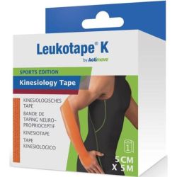 Actimove Leukotape K Bande de Taping 5cm x 5m Orange – Soutien et soulagement