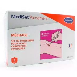 Hartmann Mediset Pansement Méchage - Set de Soins pour Nettoyage et Méchage des Plaies -  5 soins