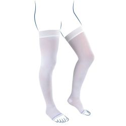 Thuasne Venoflex Clinic Classe 2 Bas de Contention Anti-Stase Blanc - Normal - Taille 4