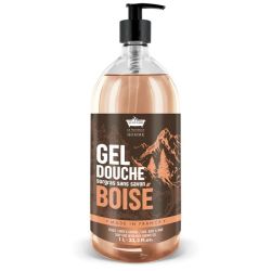 Les Petits Bains de Provence Gel Douche Homme - 1 Litre - Boisé - Rafraîchissant, Énergisant et Authentique