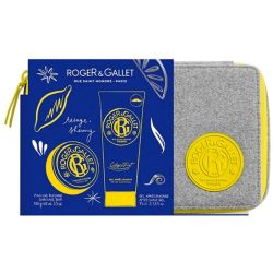 Roger & Gallet Cologne Twist Coffret - Pain de Rasage 100g + Gel Après Rasage 75 ml + Trousse OFFERTE