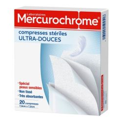 Mercurochrome 20 Compresses Stériles Ultra-Douces