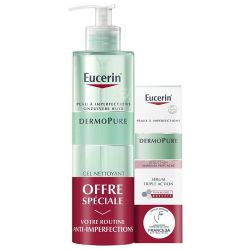 Eucerin Routine Anti-Imperfections - DermoPure Gel Nettoyant - 400ml + Sérum Triple action OFFERT