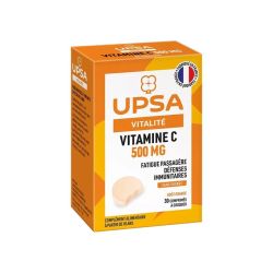 UPSA Vitamine C 500mg - 30 Comprimés à Croquer Orange