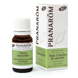 Pranarôm Huile Essentielle Thym à Feuilles de Sarriette Bio 10 ml – Stimulant et tonique général