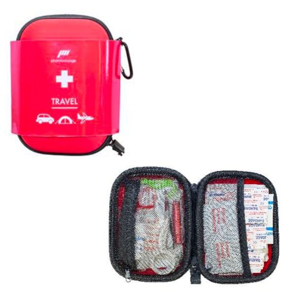 Pharmavoyage Trousse de Secours Travel - Avec Coque Semi-Rigide - Idéale pour les Voyages - 1 pièce