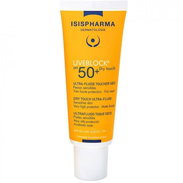 Isispharma Uveblock SPF50+ Fluide Teintée 40 ml - Très haute protection solaire, peau sensible, toucher sec