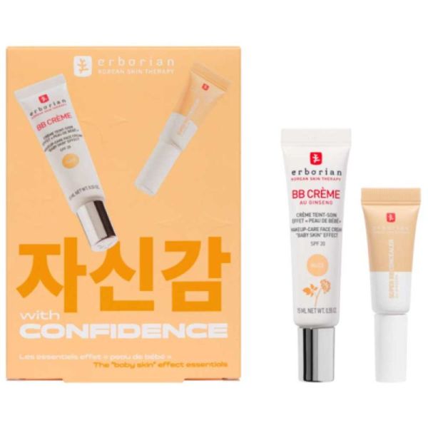 Erborian Coffret Essentiels Peau de Bébé - BB Crème 15 ml + Super BB Concealer 3 ml - Teinte Nude