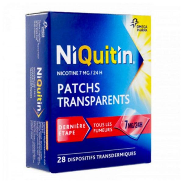 Niquitin 7mg/24h - 28 patchs transparents