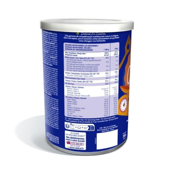 Delical En Cuisine Mon Mix Protéines & Calories 360 g - Enrichissement calorique et protéique au goût neutre