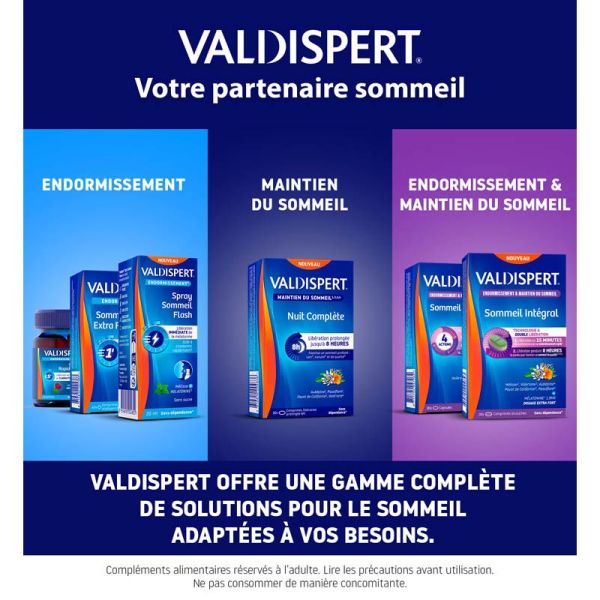 Valdispert Sommeil Intégral 1,9mg - 30 Comprimés - Endormissement rapide et sommeil continu