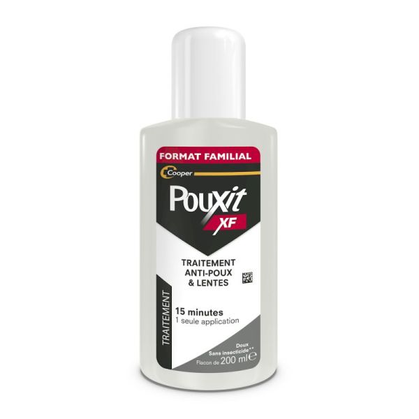 Pouxit Lotion Anti-Poux & Lentes - Lot de 2 x 200 ml - Élimination efficace sans insecticide