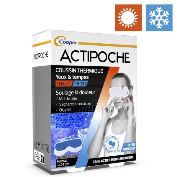 Cooper Actipoche Coussin thermique Yeux et tempes Microbilles