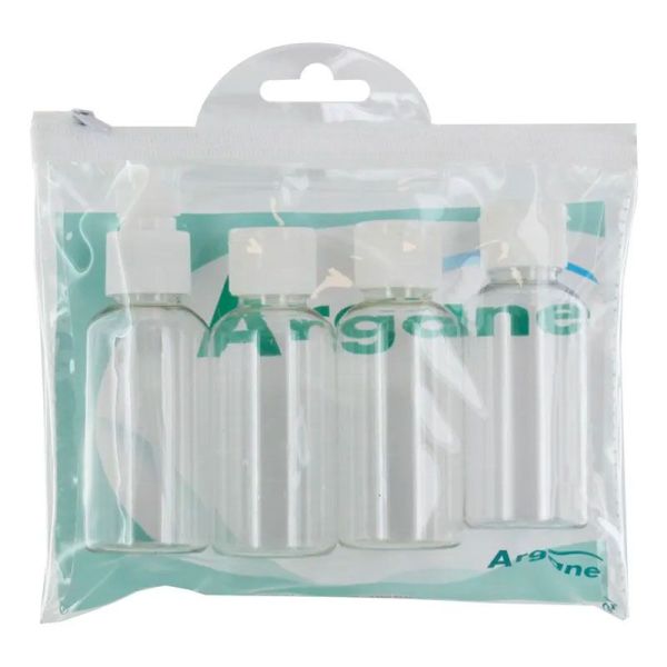 ADP Argane Set de Voyage - 4 Flacons Vides - Idéal pour Voyager - 1 set