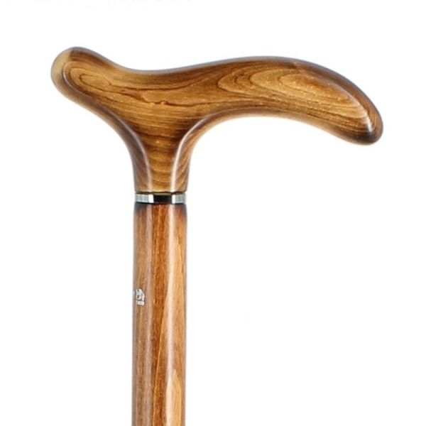 Cannes Fayet Canne de Marche En Hêtre Flambé Poignée Crochet en Érable