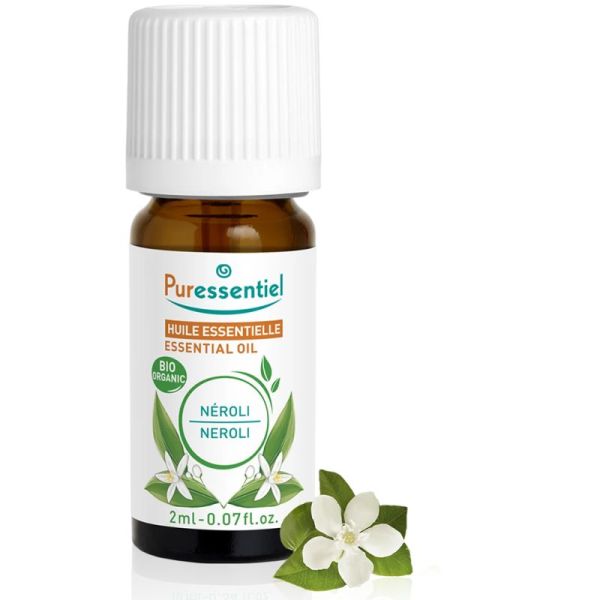 Puressentiel Huile Essentielle Néroli Bio 2 ml – Anti-stress puissant, régénérateur cutané d'exception et harmonisant nerveux