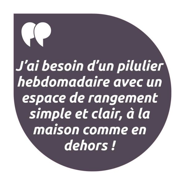 Cooper Pilbox Basic Pilulier Semainier - 1 pièce - Pilulier semainier pratique avec grande contenance