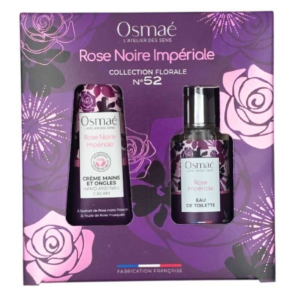 Osmaé Coffret Rose Noire Impériale - Soins parfumés mains et eau de toilette