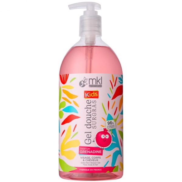 MKL Gel Douche Kids Sugras Grenadine - 1L - Nettoie en douceur avec un parfum fruité et amusant