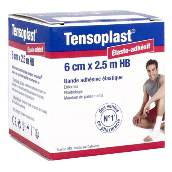 BSN medical Tensoplast - Bande Adhésive Élastique - 2,5 x 6 cm