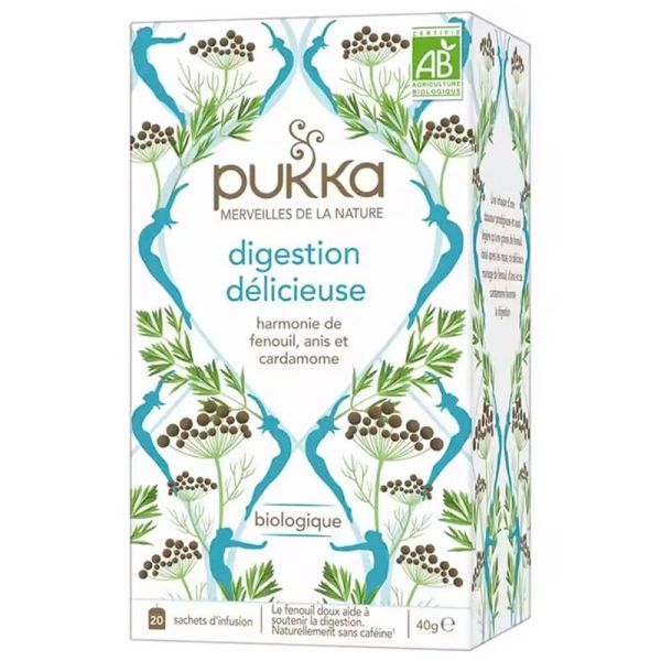 Pukka Infusion Digestion Délicieuse Bio- 20 sachets - Favorise une digestion légère et naturelle