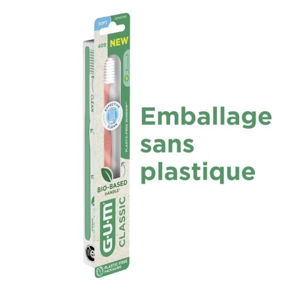 Gum Classic Brosse à dents souple grande tête 411